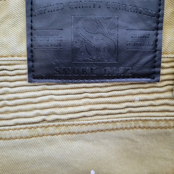 Smoke Rise Original Vintage Denim Destroyed Slim-Fit Jeans Size 38/34 - Picture 13 of 13